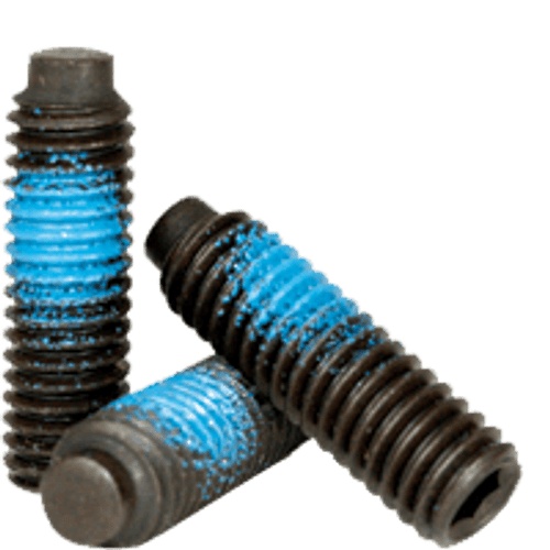 Picture of Brighton Best 145001 #8-32X5/8" Socket Set Screws 1/2 Dog Point Coarse Nylon-Patch Thermal Black Oxide